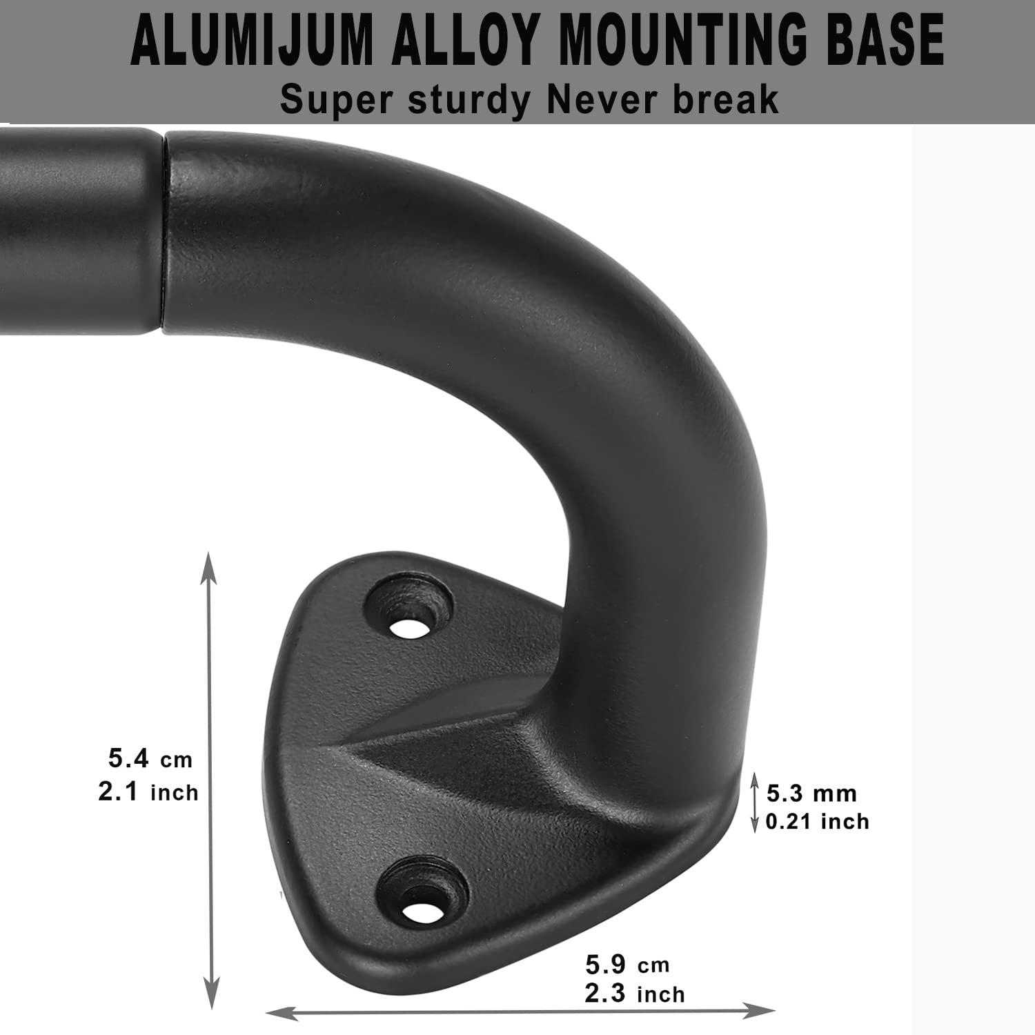 YunNephele Room Darkening Curtain Rod 28-48 Inch Matte Black Sturdy Extendable Metal Iron Rod Set for Windows - View 3 of 8