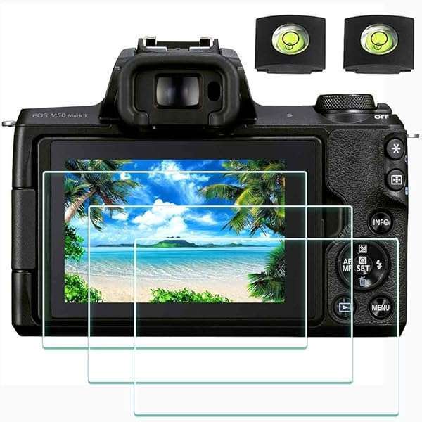 ULBTER ULBTER 3-Pack Screen Protector for Canon EOS M50 Mark II - 0.3mm 9H Tempered Glass, Anti-Scratch & Anti-Fingerprint - View 2 of 9