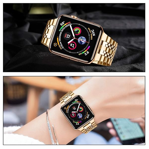 MioHHR Buy MioHHR Rose Gold Stainless Steel Band for Apple Watch 44mm/42mm - Compatible with Series 1-6 & SE - View 4 of 8
