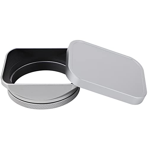Haoge Haoge LH-X200S Square Metal Lens Hood & 49mm Adapter for Fujifilm X100 Series - Silver Camera Accessory - View 2 of 10