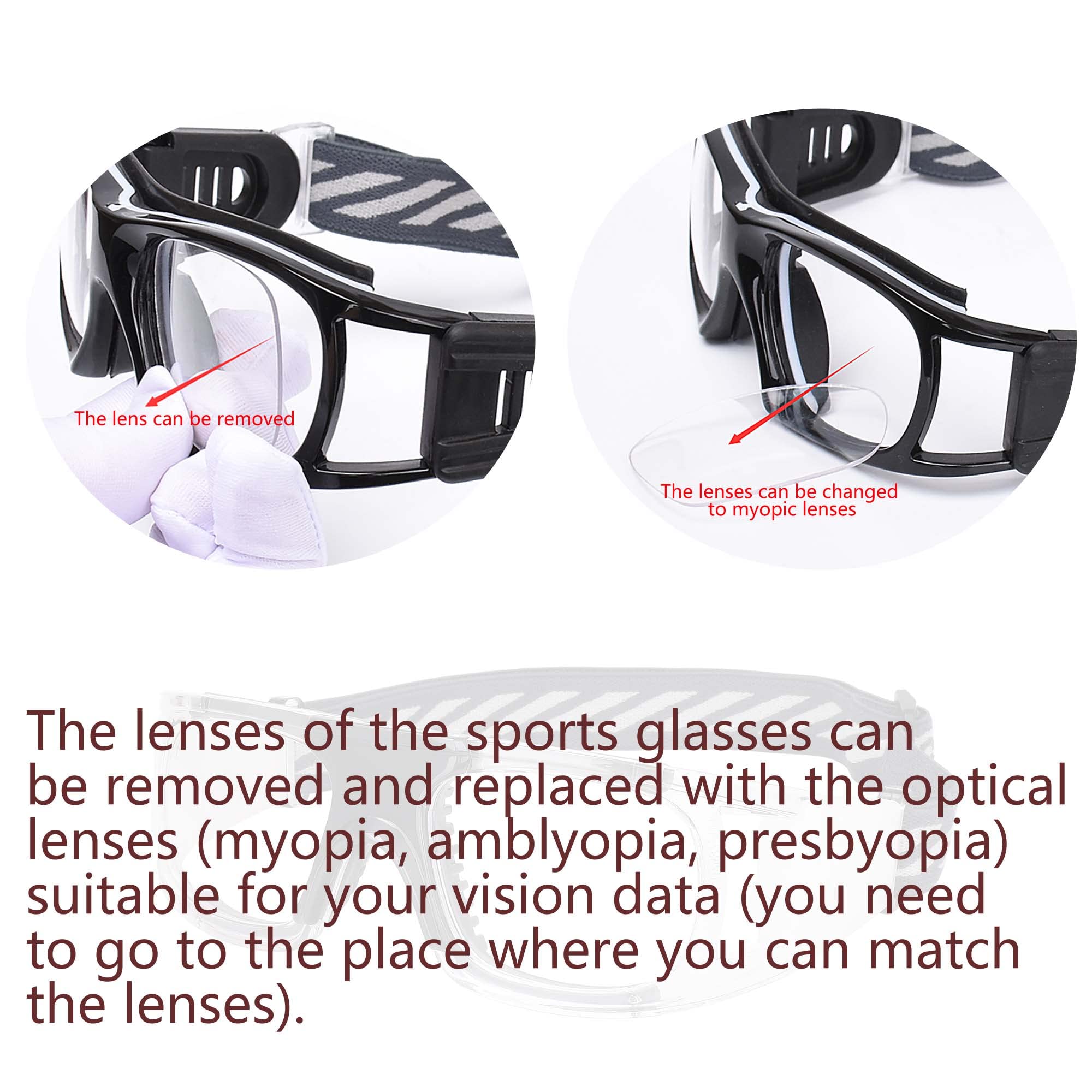 SooGree Buy SooGree Sports Goggles: Anti-Fog Basketball, Soccer & Football Eyewear for Men - Protective Training Glasses (Gray) - View 3 of 6