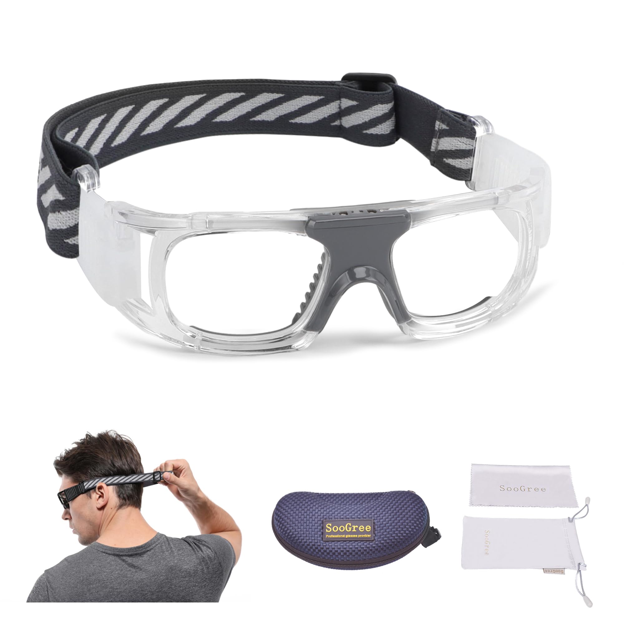 SooGree Buy SooGree Sports Goggles: Anti-Fog Basketball, Soccer & Football Eyewear for Men - Protective Training Glasses (Gray)