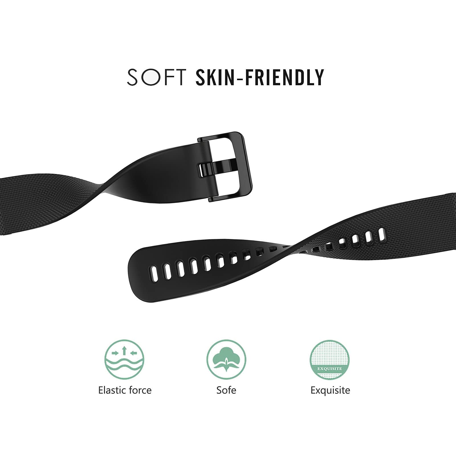 Silicone Replacement Watch Band for Garmin Venu Venu Sq Vivoactive 3 Forerunner 245 645 20mm Width Wristband Strap - View 6 of 8