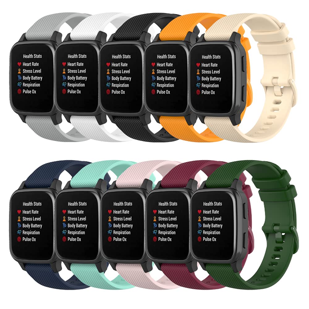 Silicone Replacement Watch Band for Garmin Venu Venu Sq Vivoactive 3 Forerunner 245 645 20mm Width Wristband Strap