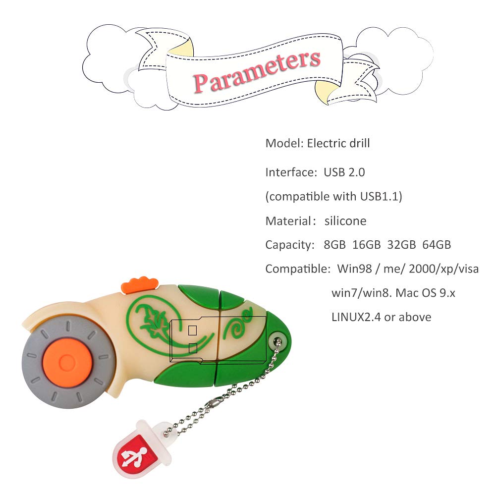 LEIZHAN 32GB Rotary Cutter USB Flash Drive Sewing Themed Gift Thumb Drive for Creative Storage - View 3 of 6