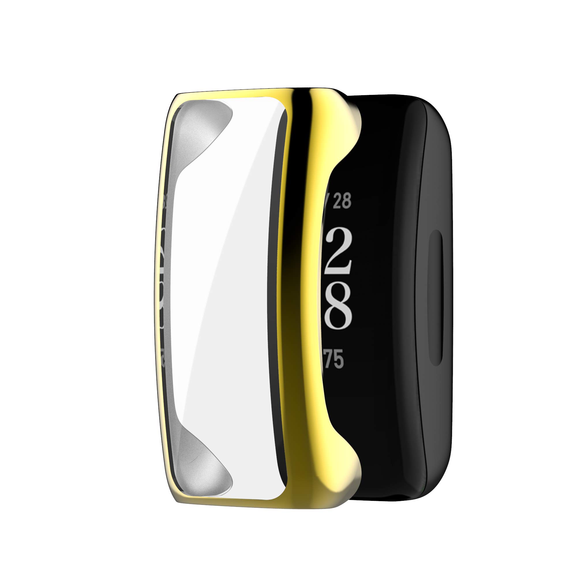 Fitbit Inspire 2 Inspire 3 Case Soft TPU Screen Protector Full Protective Cover Gold - View 2 of 5