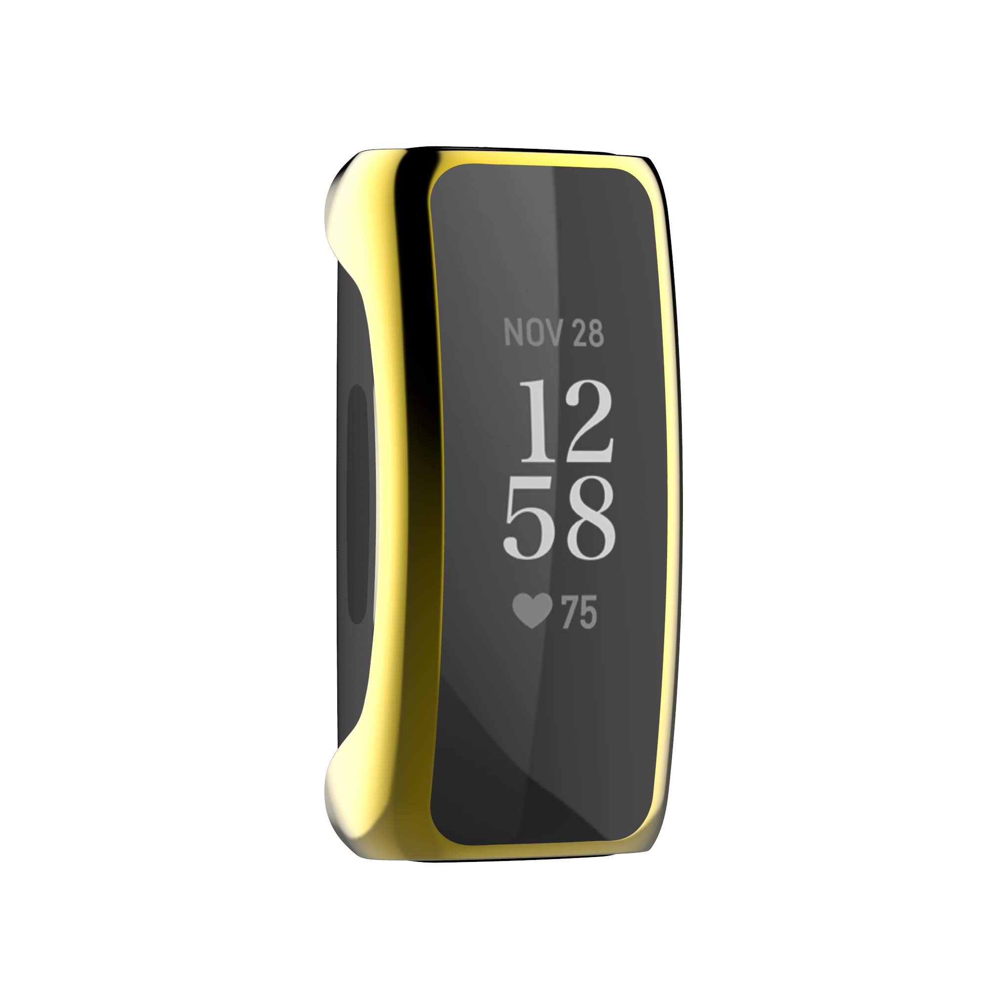 Fitbit Inspire 2 Inspire 3 Case Soft TPU Screen Protector Full Protective Cover Gold - View 3 of 5