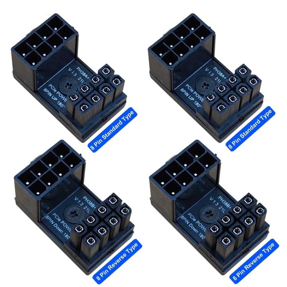 COMeap 8 Pin 180 Degree Adapter for GPU VGA PCIe Power Connector Board for Desktop Graphics Card - View 2 of 7