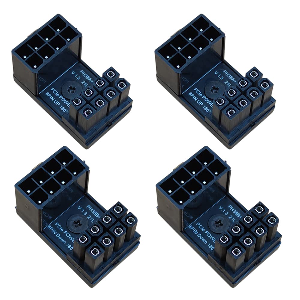 COMeap 8 Pin 180 Degree Adapter for GPU VGA PCIe Power Connector Board for Desktop Graphics Card