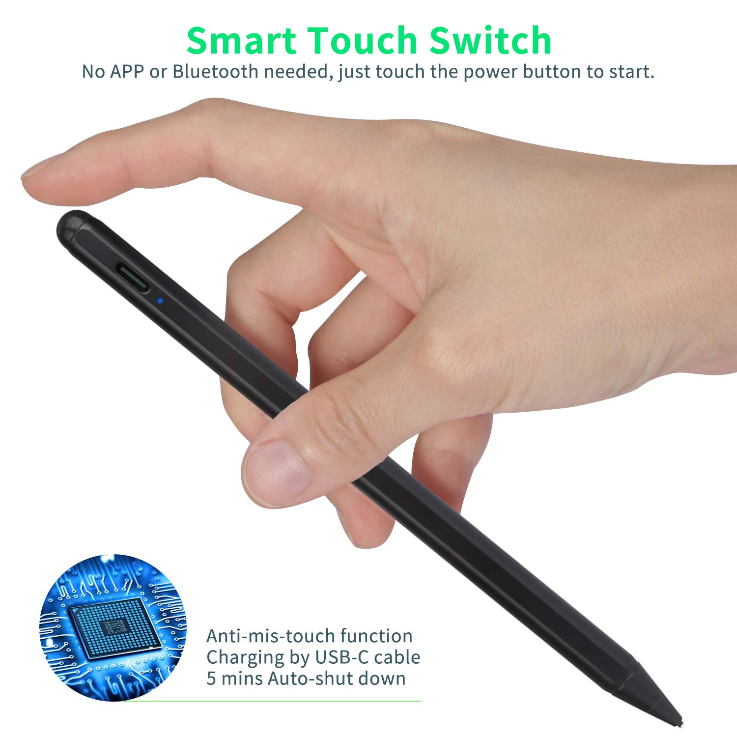 Bbata Best Stylus Pen for Chromebook: Active Capacitive Digital Pencil for Sketching & Note-Taking - View 2 of 6