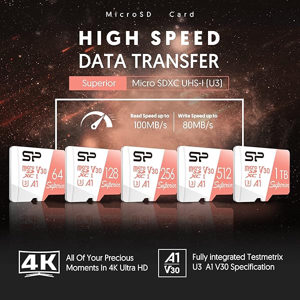 SP Silicon Power SP Silicon Power 1TB Micro SD Card U3 for Nintendo Switch - High-Speed SDXC with Adapter - View 4 of 9