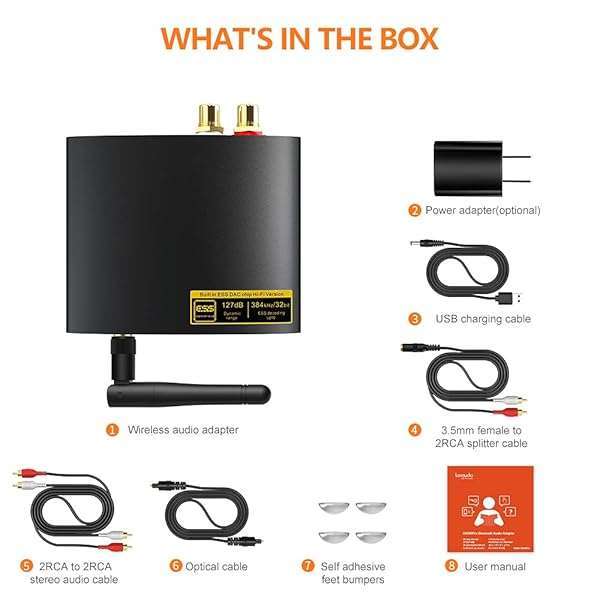 1Mii 1Mii HiFi Bluetooth 5.3 Music Receiver DS200Pro: LDAC, aptX HD, RCA & Optical Output for Home Stereo - View 9 of 9