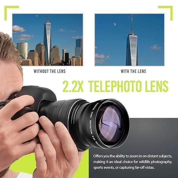 BM Premium Ultra Deluxe Lens Kit for Canon EOS M6 II, M50 II, R10 & Fuji X100V - 7pc Filter Set + Wide Angle & Telephoto Lenses - View 5 of 11