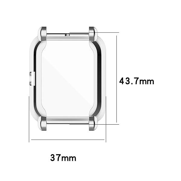 TenCloud TenCloud Soft TPU Shockproof Bumper Case for Amazfit Bip U Smartwatch Men Women with Screen Protector Available in 7 Colors - View 3 of 8