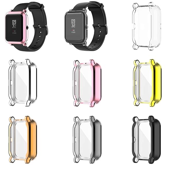 TenCloud TenCloud Soft TPU Shockproof Bumper Case for Amazfit Bip U Smartwatch Men Women with Screen Protector Available in 7 Colors - View 2 of 8