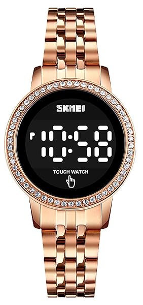 Gosasa Luxury Women's LED Touch Screen Digital Watch Elegant Waterproof Business Wristwatch for Women