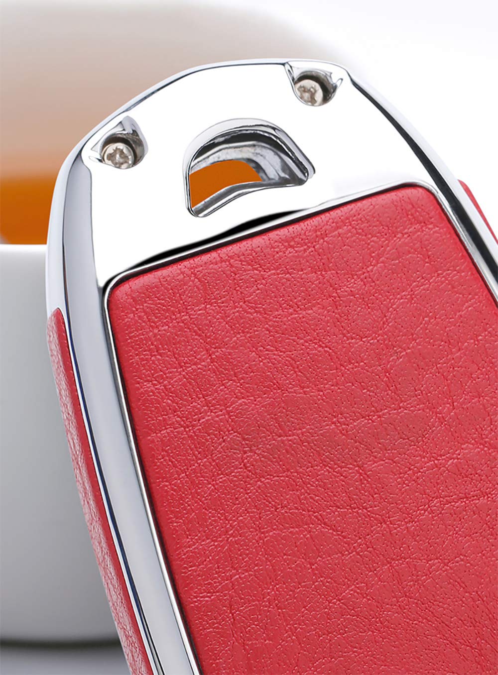 Ontto Key Fob Case for Nissan Rogue Armada Murano Infiniti JX35 Q50 Q60 QX56 Leather Remote Cover with Metal Protection Black - View 6 of 8