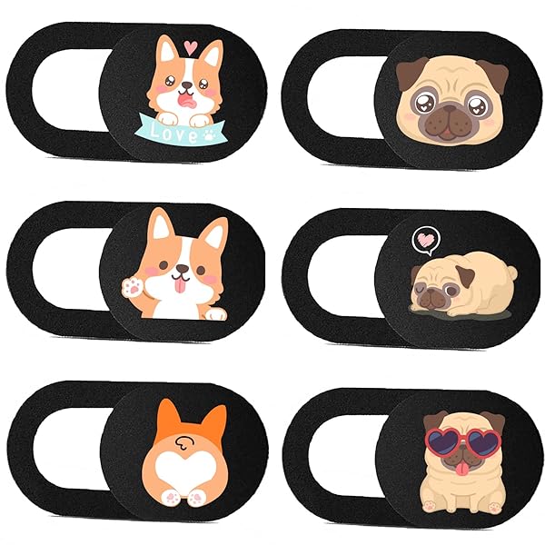 IMNEXT2U IMNEXT2U Ultra Thin Laptop Camera Cover Slide 3 Pack for Echo Show iPhone iPad Tablet Chromebook PC Pug