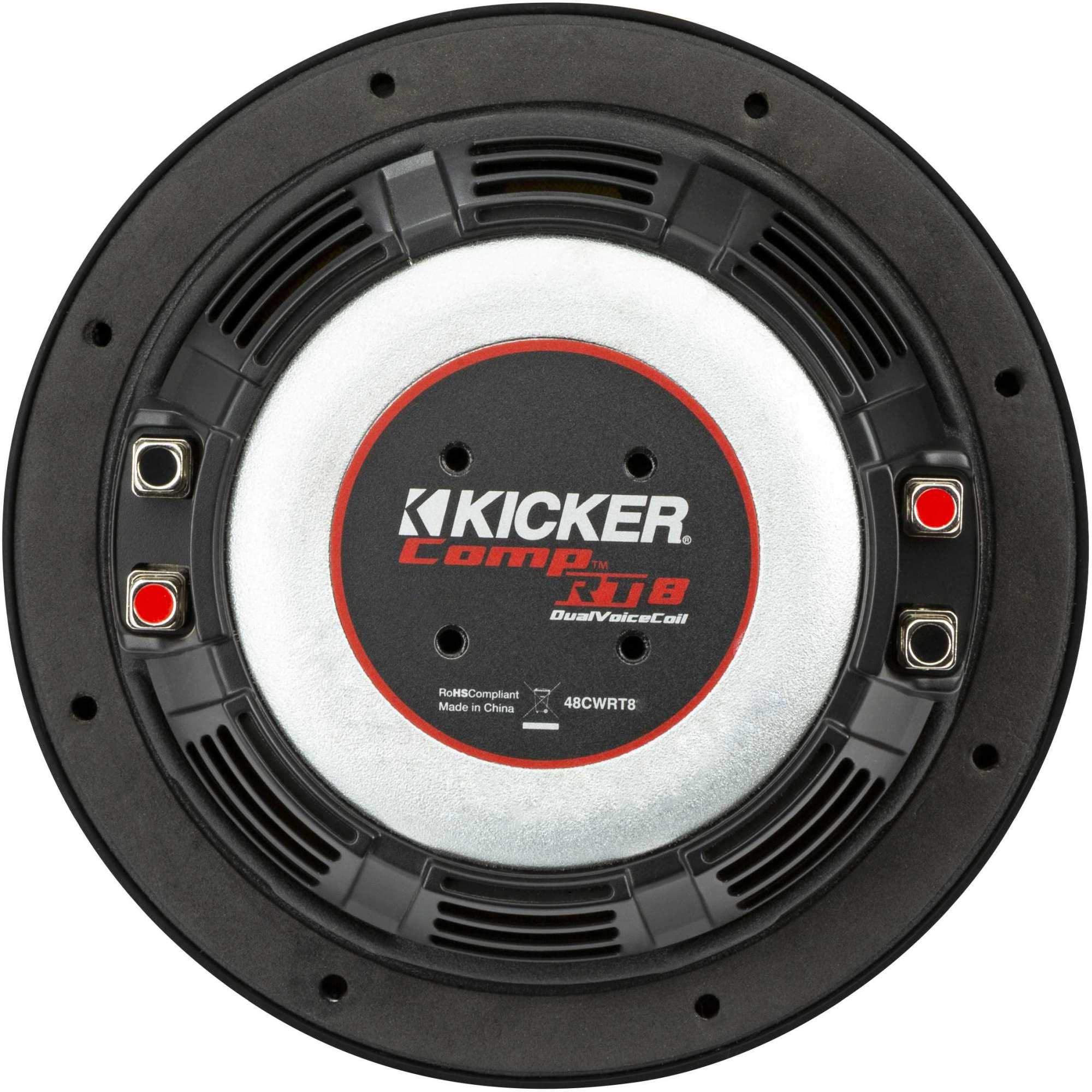 KICKER 48CWRT82 CompRT 8 Inch Subwoofer DVC 2 Ohm High Performance Audio System - View 2 of 8