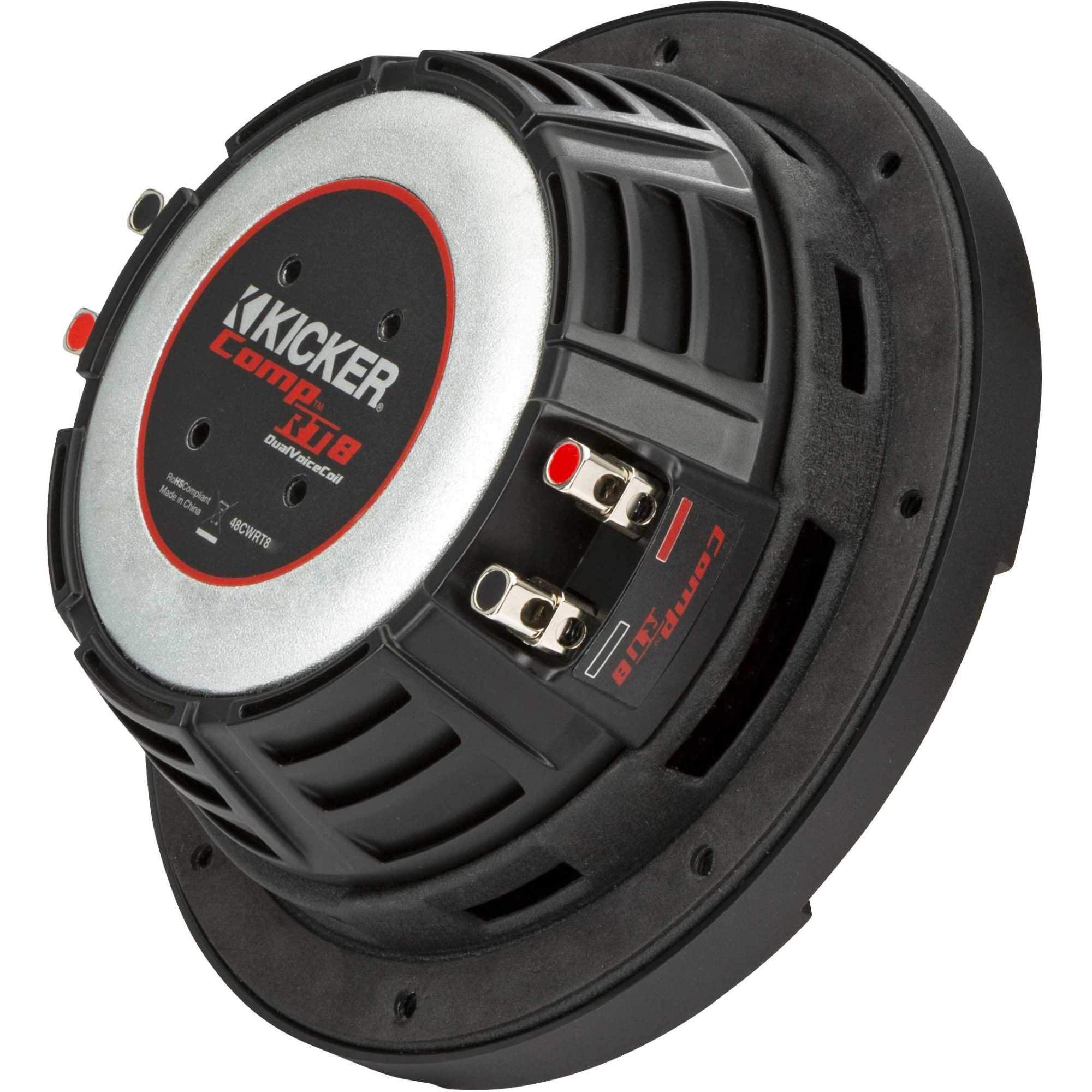 KICKER 48CWRT82 CompRT 8 Inch Subwoofer DVC 2 Ohm High Performance Audio System - View 3 of 8