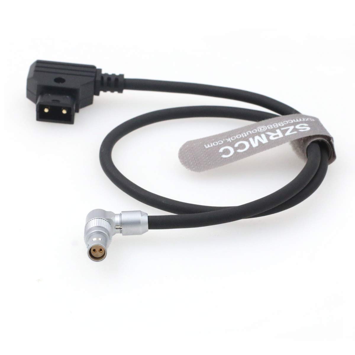 SZRMCC 2 Pin Female Rotatable D-tap Power Cable for RED Komodo 6K Cinema Camera Right Angle 50cm