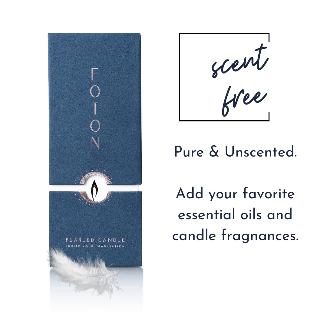 Foton Pearled Candle 18 Oz Unscented Non Toxic Luxury Long Lasting Refillable Candle Sand with 30 Wicks for Candle Making - View 3 of 9