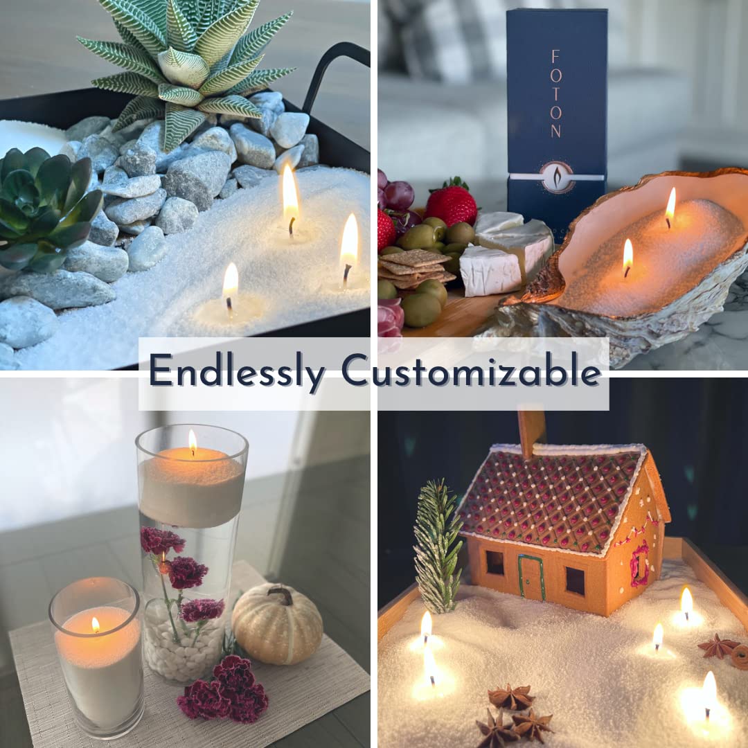 Foton Pearled Candle 18 Oz Unscented Non Toxic Luxury Long Lasting Refillable Candle Sand with 30 Wicks for Candle Making - View 5 of 9