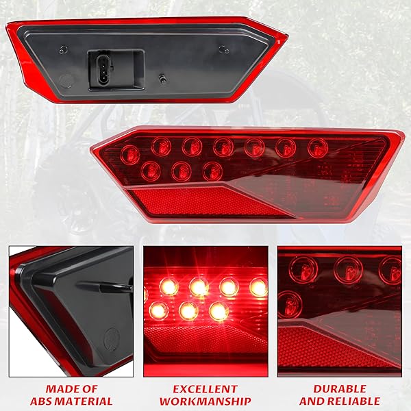 SAUTVS SAUTVS LED Tail Lights for RZR 900 XP 1000 (2014-2019) - Red Brake Stop Lamps & Accessories (2PCS) - Upgrade Your Polaris RZR! - View 4 of 7