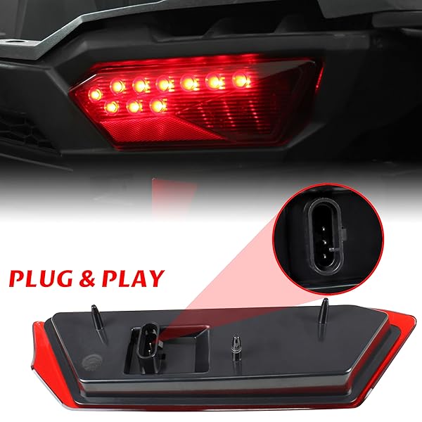 SAUTVS SAUTVS LED Tail Lights for RZR 900 XP 1000 (2014-2019) - Red Brake Stop Lamps & Accessories (2PCS) - Upgrade Your Polaris RZR! - View 5 of 7
