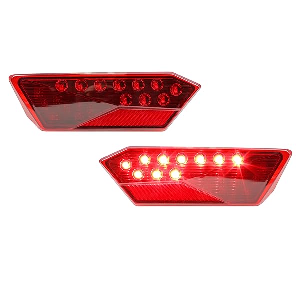 SAUTVS SAUTVS LED Tail Lights for RZR 900 XP 1000 (2014-2019) - Red Brake Stop Lamps & Accessories (2PCS) - Upgrade Your Polaris RZR! - View 7 of 7