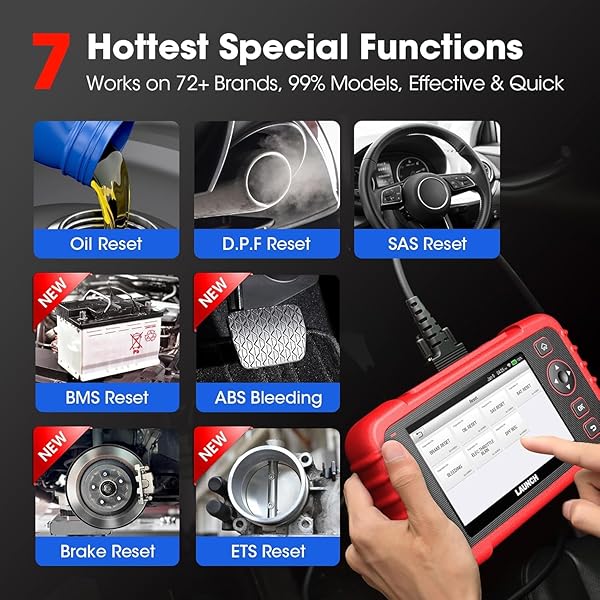 LAUNCH LAUNCH CRP123X OBD2 Scanner with ABS SRS Engine Transmission Code Reader and TPMS Tool Gift Lifetime Free Update Android 7.0 - View 4 of 10