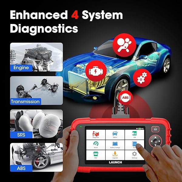 LAUNCH LAUNCH CRP123X OBD2 Scanner with ABS SRS Engine Transmission Code Reader and TPMS Tool Gift Lifetime Free Update Android 7.0 - View 5 of 10