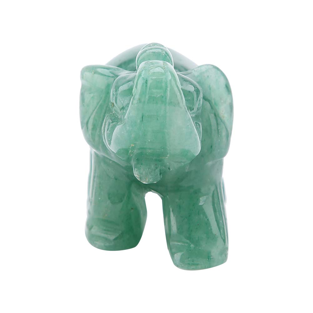 Jade Carved Elephant 2inch Crystal Figurine for Home and Office Decoration - View 7 of 9