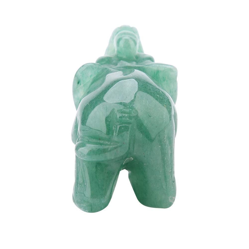 Jade Carved Elephant 2inch Crystal Figurine for Home and Office Decoration - View 8 of 9