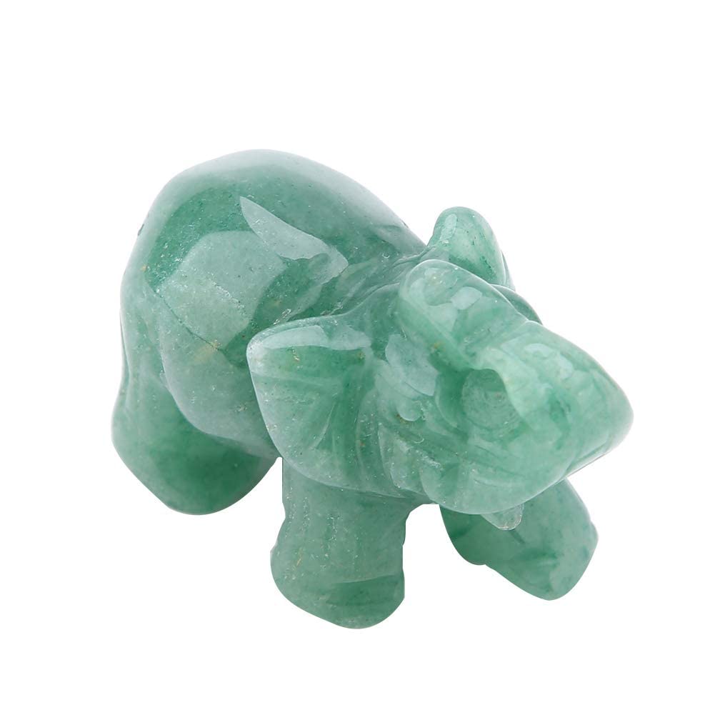 Jade Carved Elephant 2inch Crystal Figurine for Home and Office Decoration - View 9 of 9