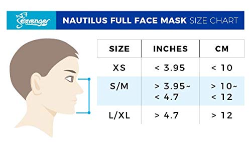 Seavenger Seavenger Nautilus Full Face Snorkel Mask - New Breathing System (Dark Floral, S/M) for Ultimate Underwater Experience - View 2 of 6