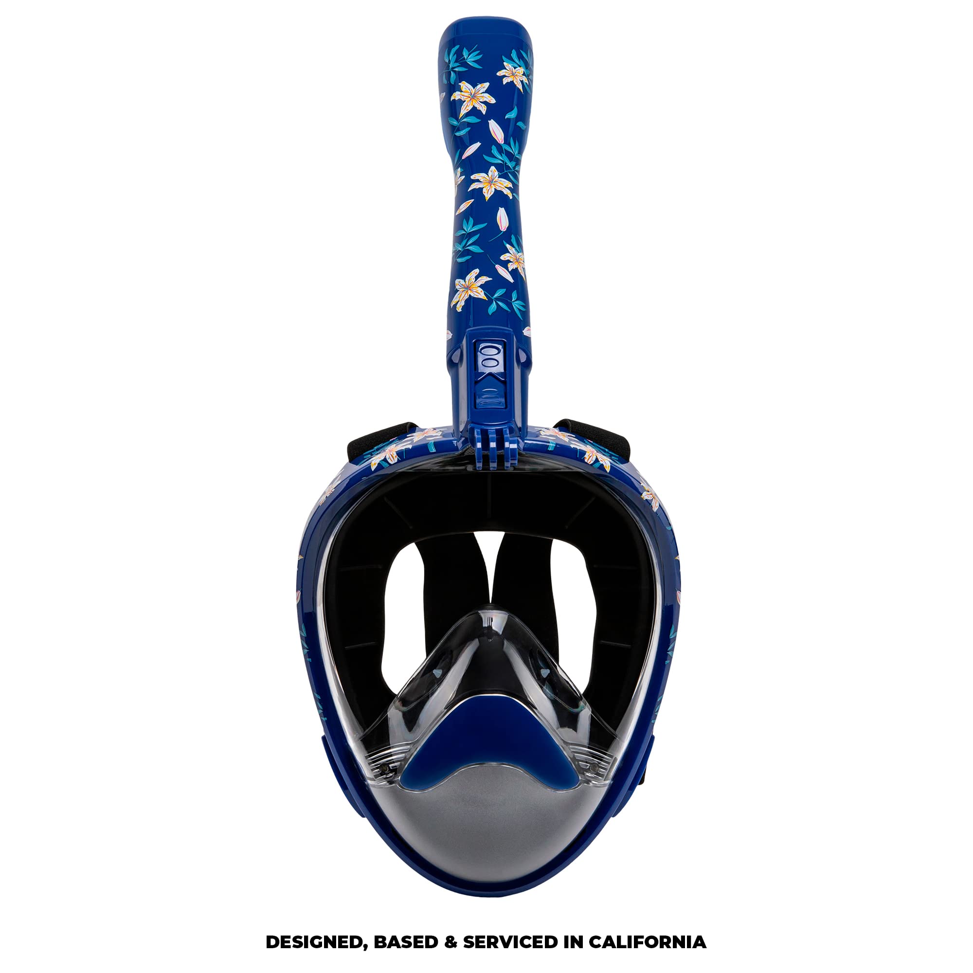 Seavenger Seavenger Nautilus Full Face Snorkel Mask - New Breathing System (Dark Floral, S/M) for Ultimate Underwater Experience - View 3 of 6