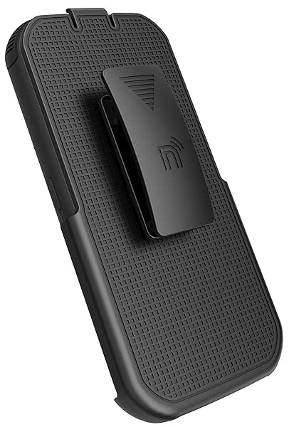 Nakedcellphone Buy Nakedcellphone Black Holster for CAT S42 - Rotating Belt Clip & Kickstand Case - View 6 of 10