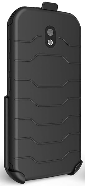 Nakedcellphone Buy Nakedcellphone Black Holster for CAT S42 - Rotating Belt Clip & Kickstand Case - View 7 of 10