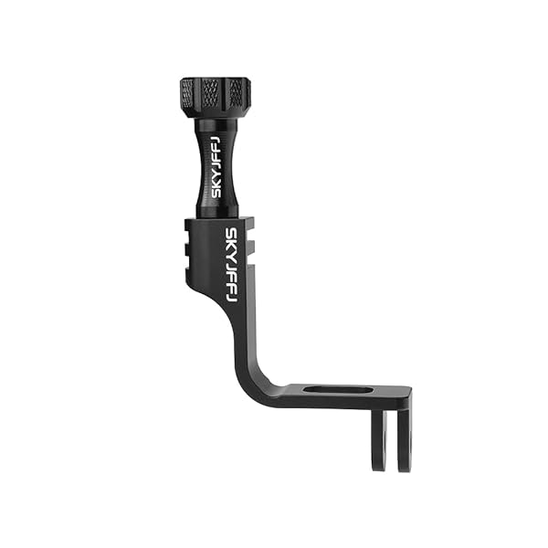 SKYJFFJ SKYJFFJ 90 Degree Aluminum Vertical Bracket Adapter for GoPro Hero 13/12/11/10/9 Black (Plum Blossom)