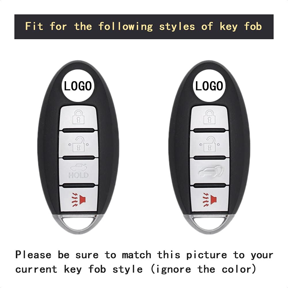 TANGSEN Smart Key Fob Case for INFINITI and NISSAN Models Durable 4 Button Keyless Entry Remote Cover - View 4 of 5