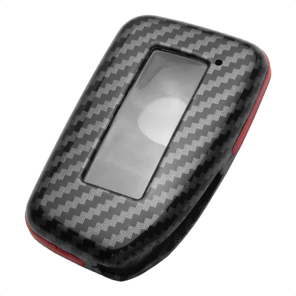 TANGSEN Smart Key Fob Case for Lexus ES GS IS LX NX RC RX Keyless Entry Carbon Fiber Red Cover