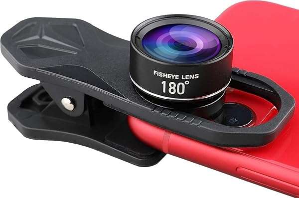 ALILUSSO 180Â° fisheye Lens for iPhone Samsung Google Android Smartphone,with Clip,Cell Phone Lens,anamorphic Lens,Funny Pictures
