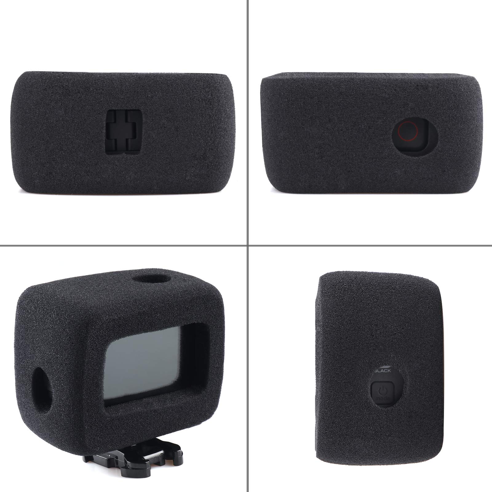 HSU Windslayer Cover for GoPro Hero 12 11 10 9 Black Video Noise Reduction Accessory Housing Frame Case 2 Pack - View 3 of 7