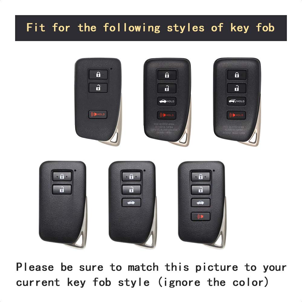 TANGSEN Smart Key Fob Case for Lexus ES GS LX NX RC RX Carbon Fiber Black Keyless Entry Cover - View 4 of 5