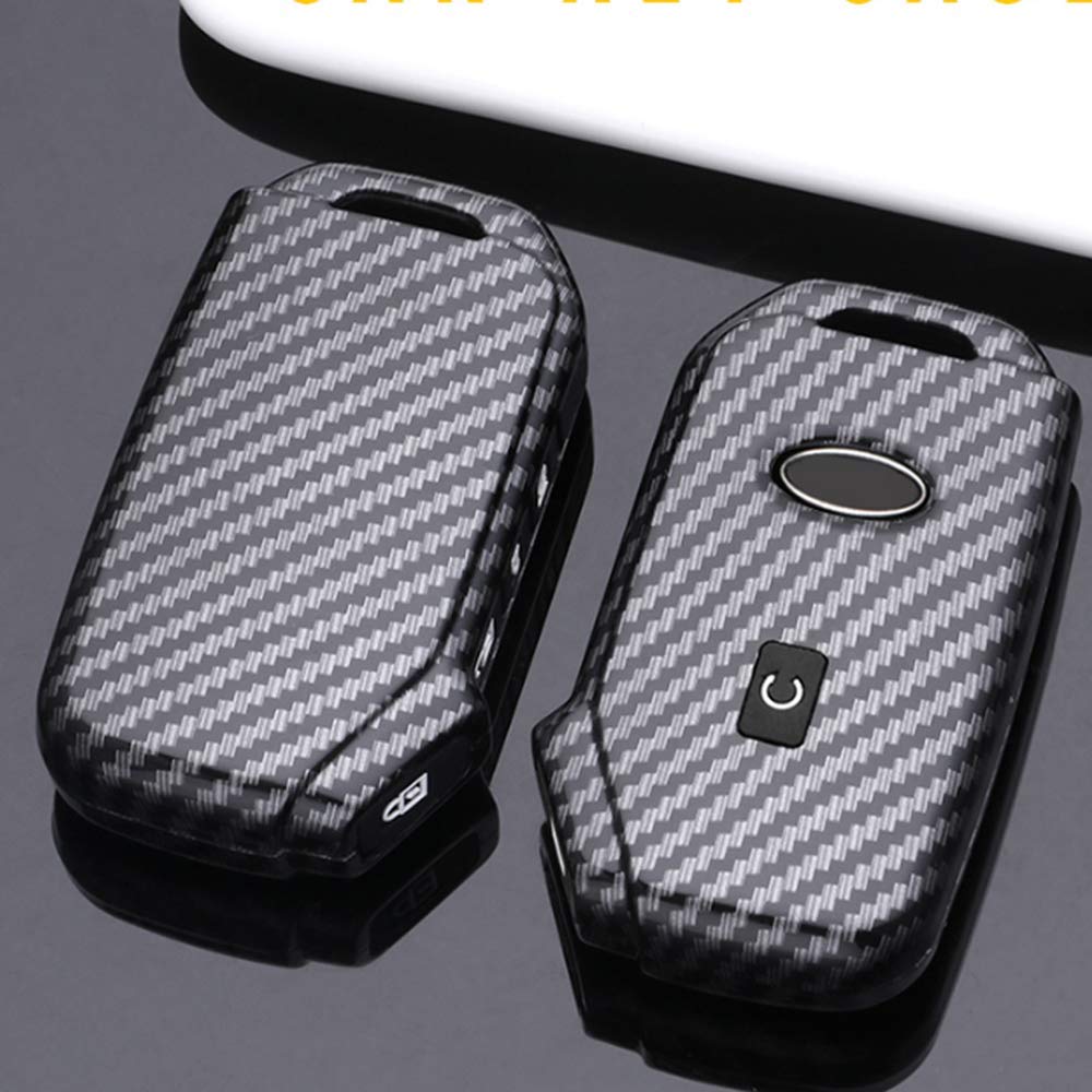 ontto Key Fob Cover Case for Kia Remote Carbon Pattern Red Durable Protection - View 4 of 7