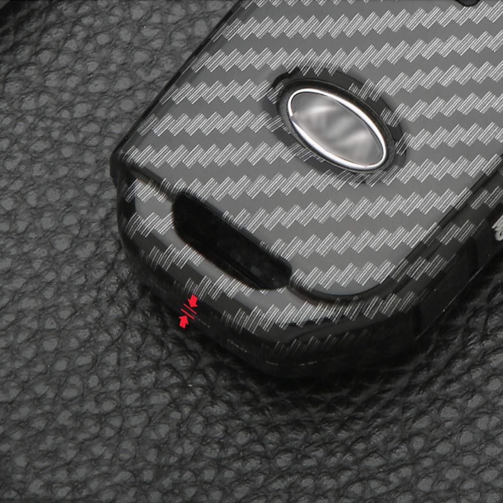 ontto Key Fob Cover Case for Kia Remote Carbon Pattern Red Durable Protection - View 6 of 7