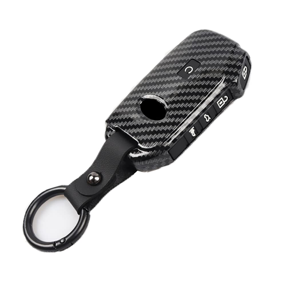 ontto Key Fob Cover Case for Kia Remote Carbon Pattern Black Durable Protection