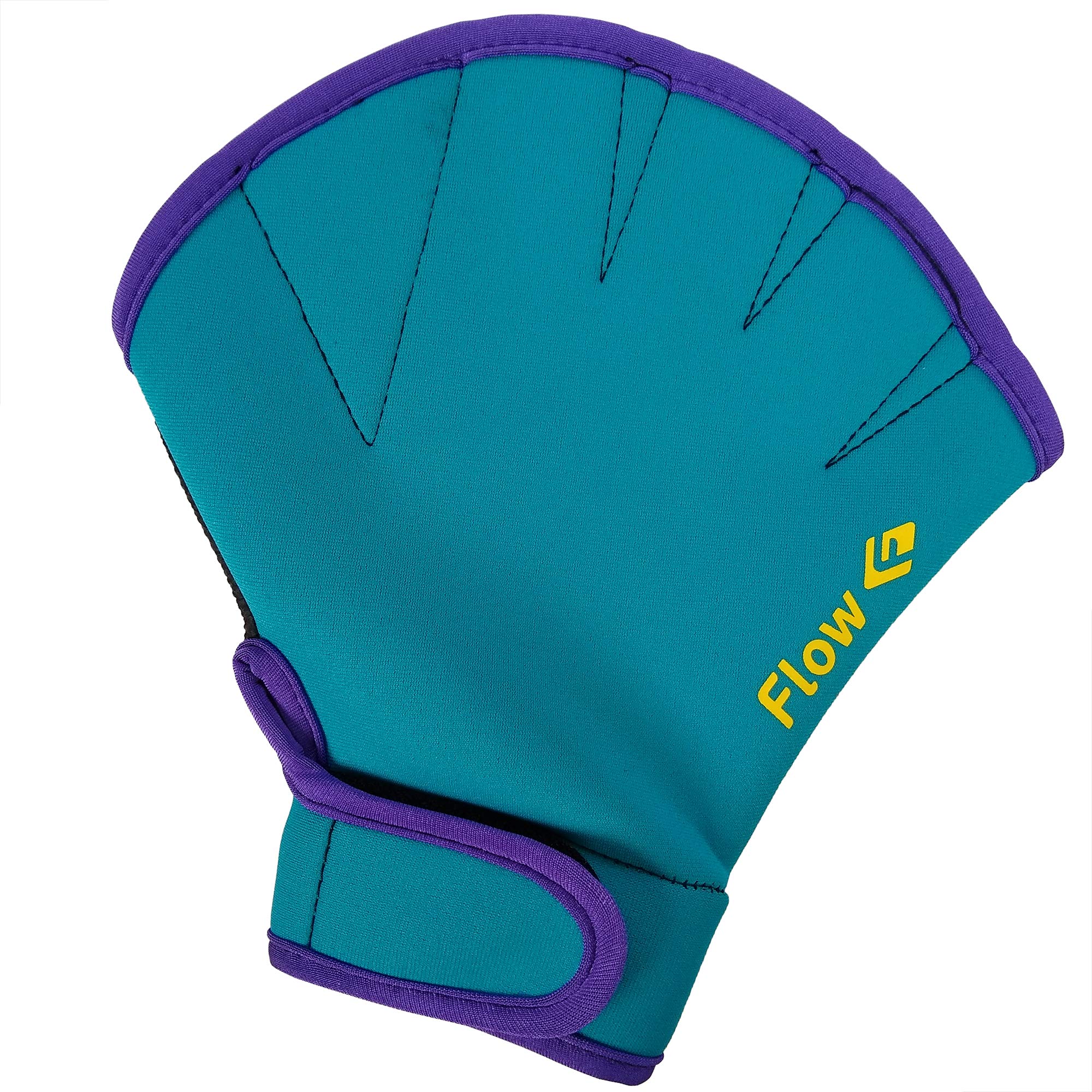 Flow Swimming Resistance Gloves Webbed Gloves for Water Aerobics Aquatic Fitness and Swim Training Aqua Purple Medium