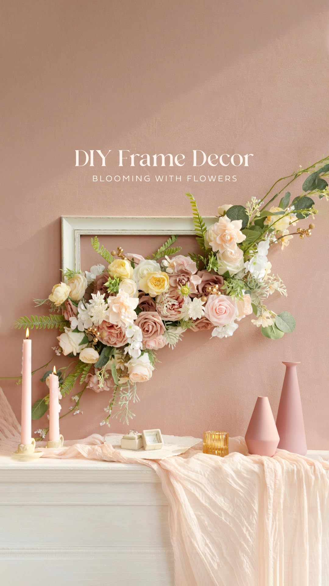 Ling's Moment 16pcs Blush Pink Silk Roses Real Look 3.5" Ombre Slate Pink Vendela Roses for DIY Wedding Bouquets Centerpieces Home Decor - View 6 of 9